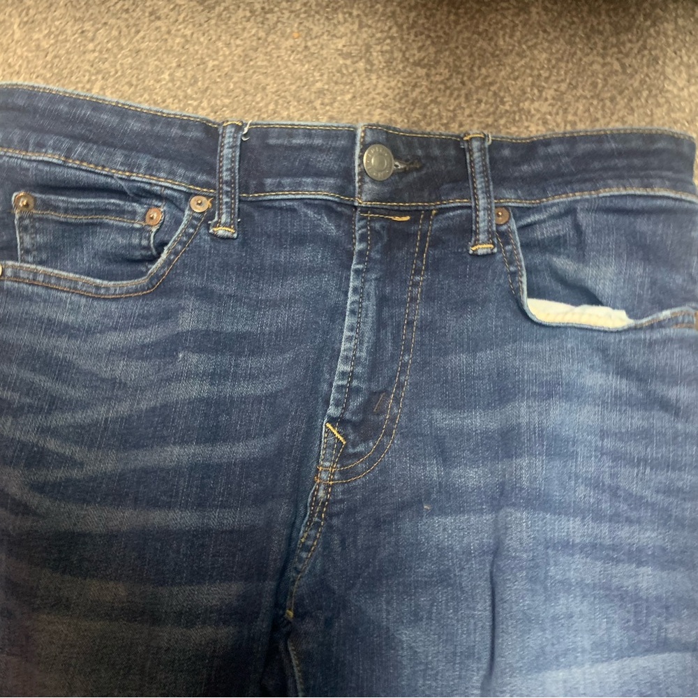 American Eagle Outfitters Blue Straight Jeans Classic Denim - Picture 3 of 8